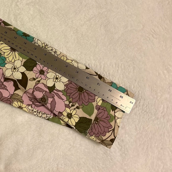 Floral Jacket Shirt Liz Claiborne Women’s Cotton Spandex Size 16 Pockets Long Sl - Picture 8 of 13